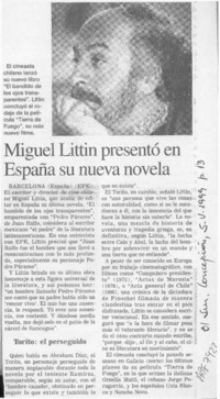 Miguel Littin presentó en españa su nueva novela  [artículo].