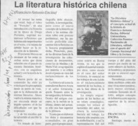 La Literatura histórica chilena  [artículo].