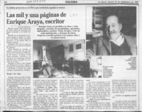 Las mil y una páginas de Enrique Araya, escritor  [artículo] Maura Brescia.