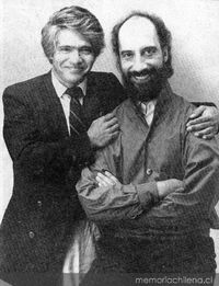 Raúl Zurita y el pianista Roberto Bravo