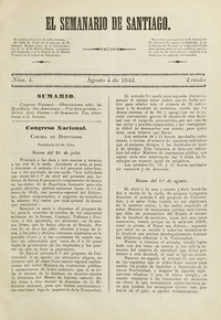 El Semanario de Santiago: número 4, 4 de agosto de 1842