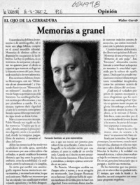 Memorias a granel  [artículo] Walter Garib