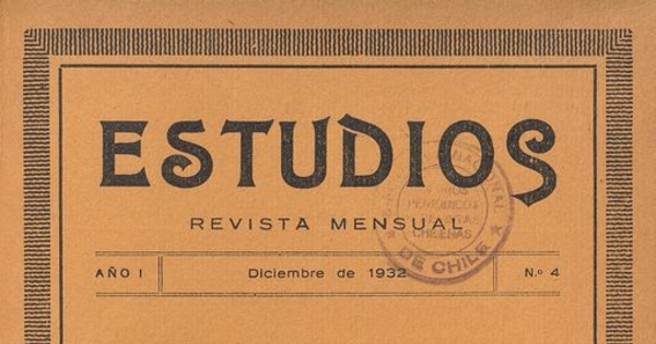 Estudios: número 4, diciembre de 1932