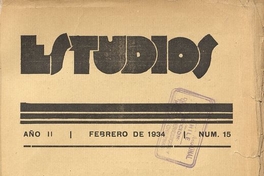 Estudios: número 15, febrero de 1934