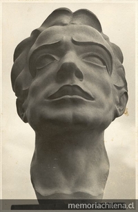 Monumento a Rodó: detalle cabeza de Ariel