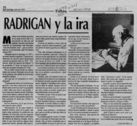 Radrigán y la ira  [artículo] Carlos Mella.