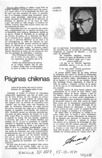 Páginas chilenas  [artículo] Andrés Sabella.