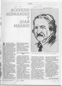 Acevedo Hernández y Juan Madrid  [artículo] Carlos René Ibacache I.