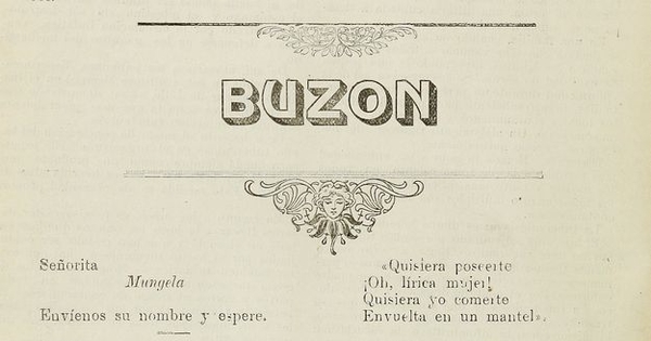 "Buzón", Penumbras, Tercera Época, N° 3, La Serena, 6 de julio de 1913, s/n.