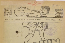 Portada de Andarín, "órgano de la Escuela Primaria". Concepción, 1928.
