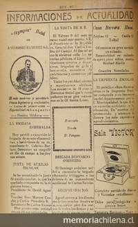 Run-Run, Periódico Infantil de las Escuelas Públicas. Tal Tal, Año 1, N.º 1, 15 de agosto de 1929, p. 4. Informaciones de Actualidad.