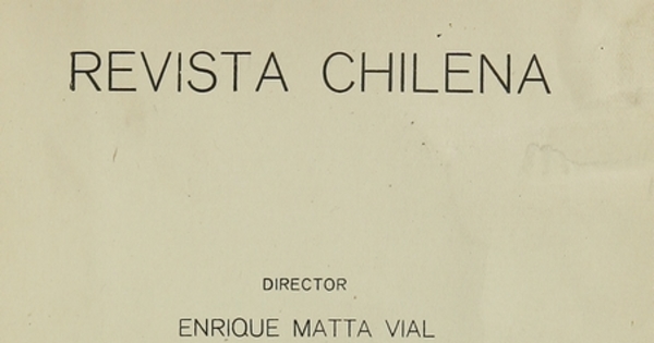 Revista chilena : número 4, julio de 1917
