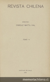 Revista chilena : tomo IV, número 13, 1918