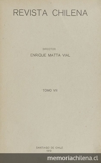Revista chilena: tomo VIII, número 21, mayo de 1919
