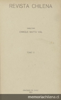 Revista chilena: tomo X, número 32, 1920
