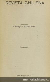 Revista chilena: tomo XII, número 42, 1921
