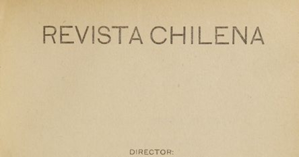 Revista Chilena. Año 4, número 47, noviembre de 1921