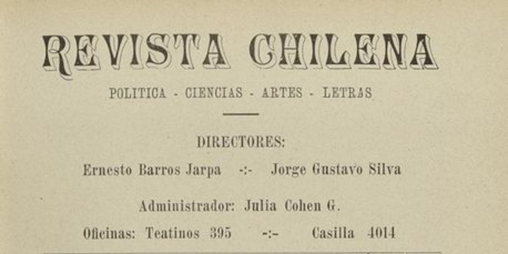 Revista chilena: año 8, número 72, diciembre de 1925