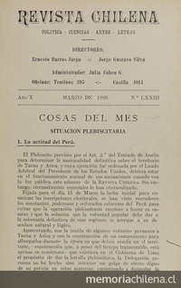 Revista chilena: año 10, número 73, marzo de 1926