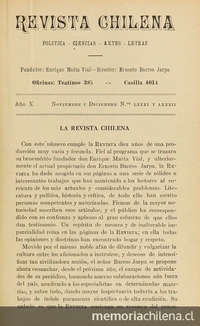 Revista chilena: año 10, número 81-82, noviembre-diciembre de 1926
