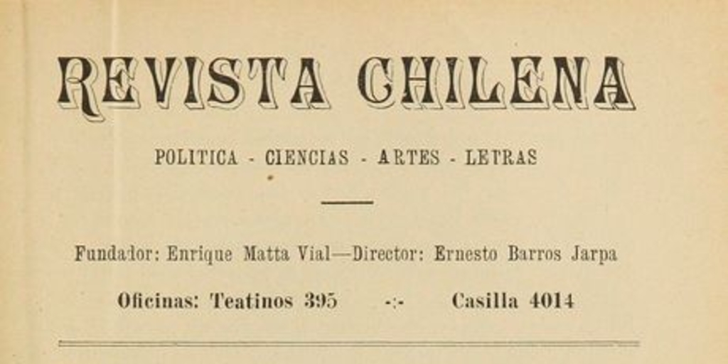 Revista chilena: año 10, número 81-82, noviembre-diciembre de 1926