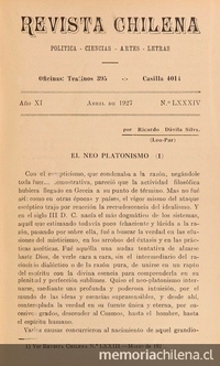 Revista chilena: año 11, número 84, abril de 1927