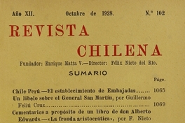 Revista Chilena. Año 12, número 102, octubre de 1928