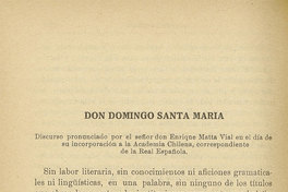 Don Domingo Santa María