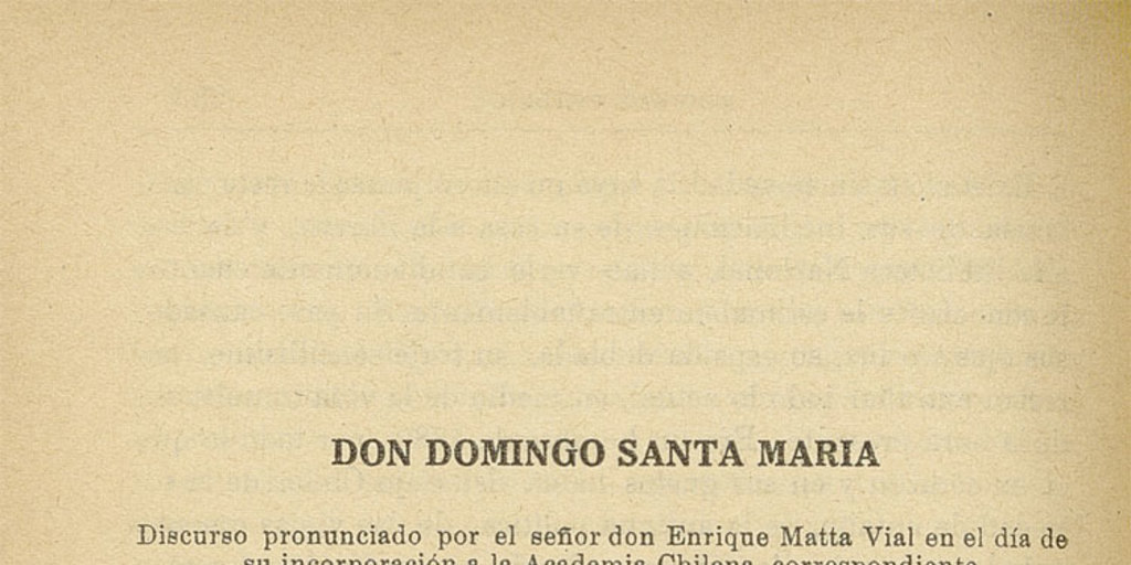 Don Domingo Santa María