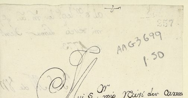 [Carta] 1773 Ene., Lima [a] Sr. Dn. J[ose]ph Ant[oni]o de Roxas[manuscrito]