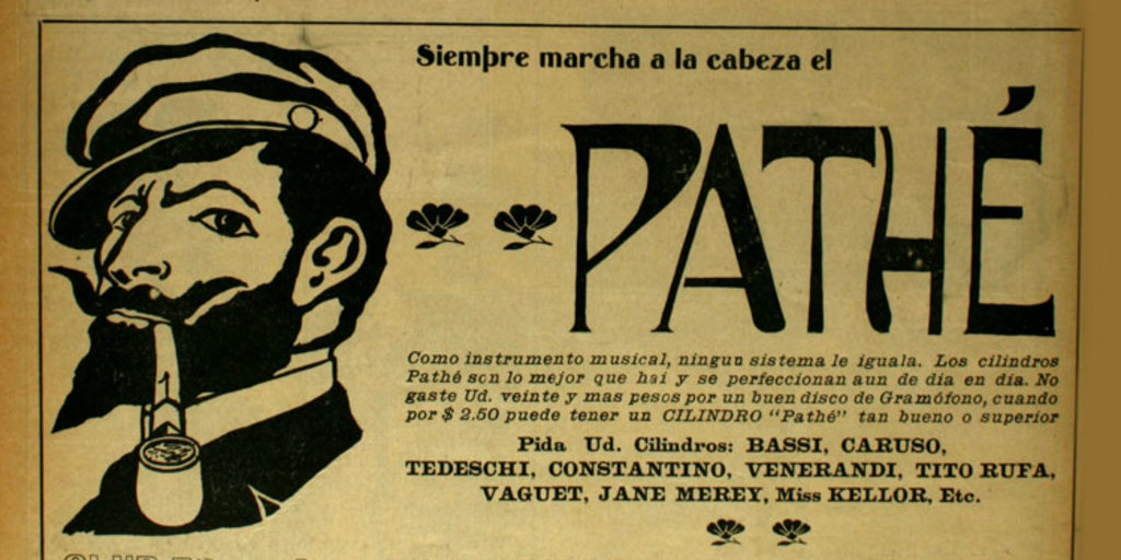 Cilindros Pathé fonógrafos y gramófonos, 1906