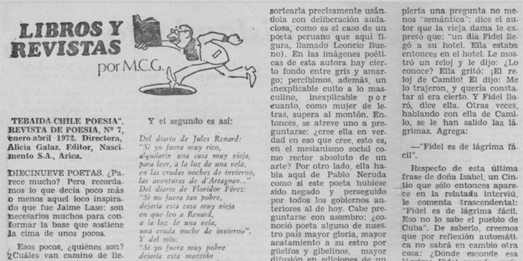 Tebaida Chilepoesía. Revista de poesía, nº7, enero-abril 1972