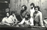 Sesión en estudio de grabación del Sello Alerce. Casete de Eduardo Peralta. 1983.
