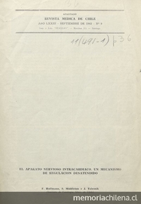 El aparato nervioso intracardíaco, un mecanismo de regulación desatendido. Santiago : [s.n.], 1945