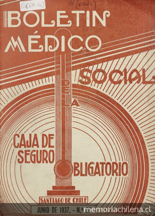Boletín médico Social de la Caja de seguro obligatorio N° 37, junio de 1937