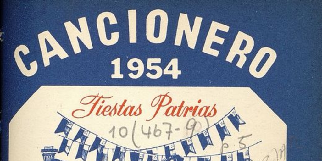 Portada de Cancionero 1954 : Fiestas Patrias, 1954