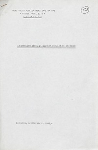 Información sobre la cultura popular de Coihueco  [manuscrito] M. Cecilia Acuña Valdés.