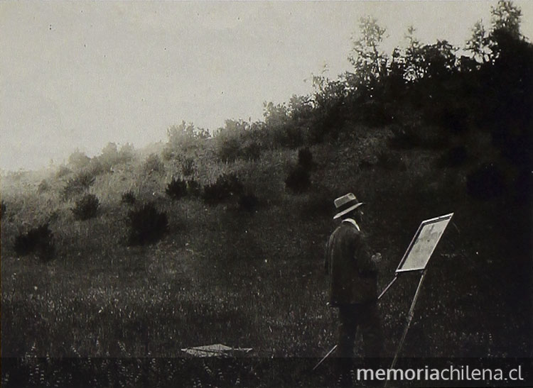 Carlos Dorlhiac trabajando en Hualqui, 1920