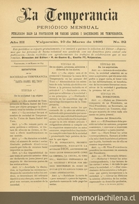 La temperancia Año 3: nº32, 10 de marzo de 1895