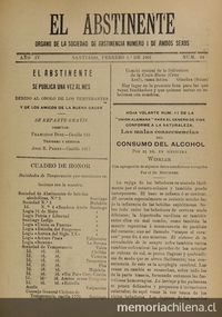El Abstinente Año IV: nº44, 1 de febrero de 1901