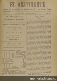 El Abstinente Año V: nº56, 1 de febrero de 1902