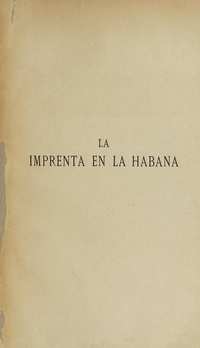  La imprenta en La Habana