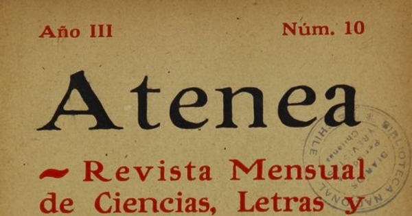 Atenea: año 3, número 10, diciembre de 1926
