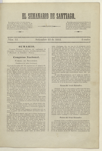 El Semanario de Santiago: número 12, 22 de septiembre de 1842