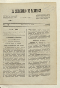 El Semanario de Santiago: número 17, 27 de octubre de 1842