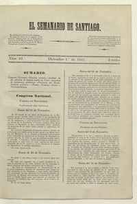 El Semanario de Santiago: número 22, 1 de diciembre de 1842