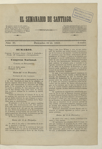 El Semanario de Santiago: número 25, 22 de diciembre de 1842