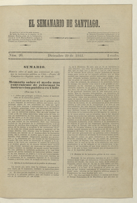 El Semanario de Santiago: número 26, 29 de diciembre de 1842