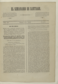 El Semanario de Santiago: número 27, 5 de enero de 1843