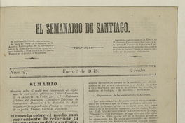 El Semanario de Santiago: número 27, 5 de enero de 1843